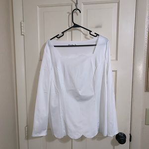 White scallop top